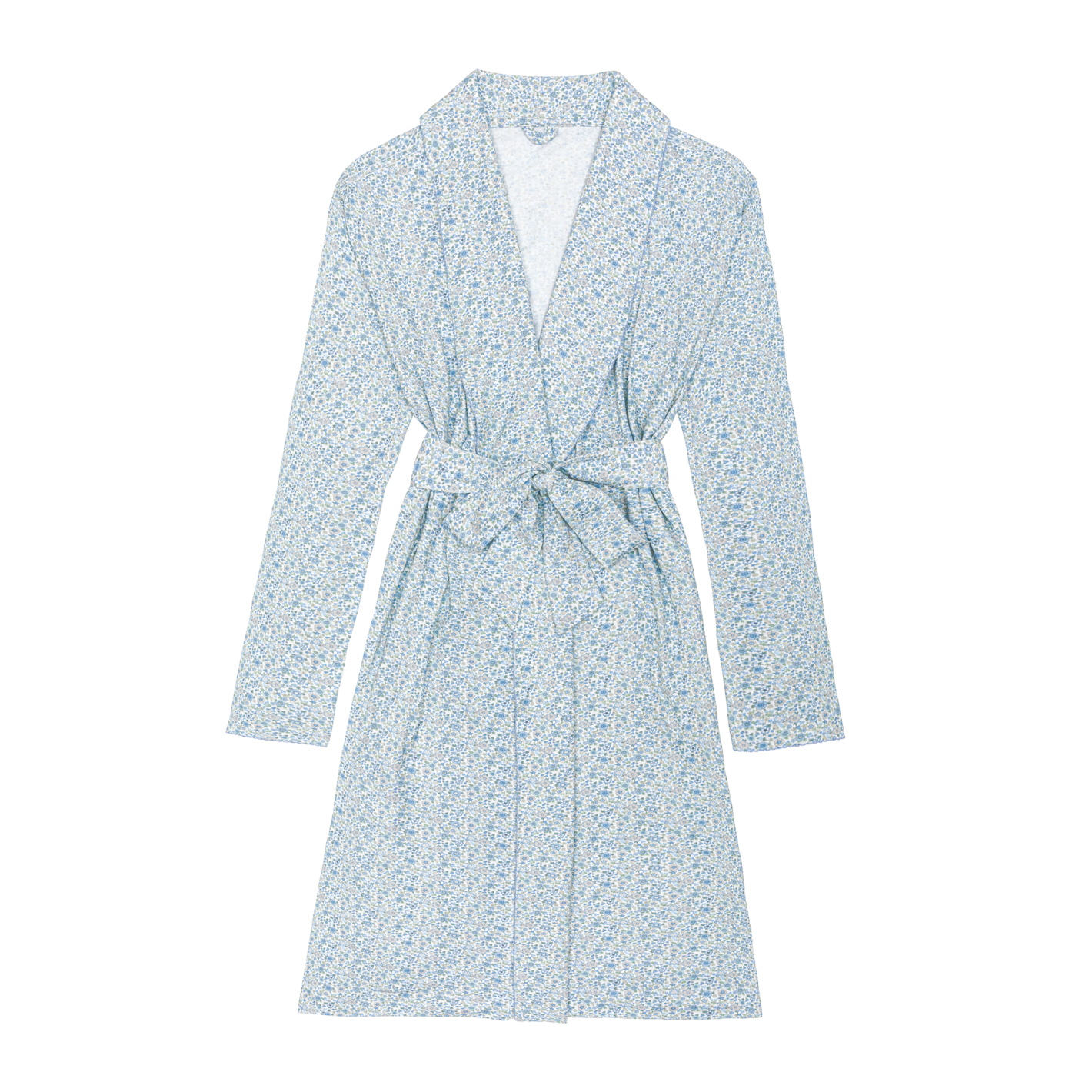 women's slate floral pima robe | l | contemporary swimwear & resort wear