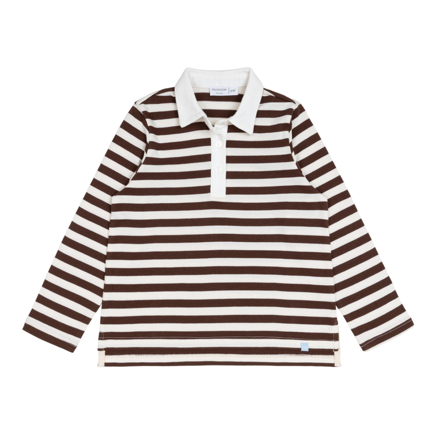 ウェア BELVET Striped Rugby Shirt Navy and Yellow Stripe Cotton