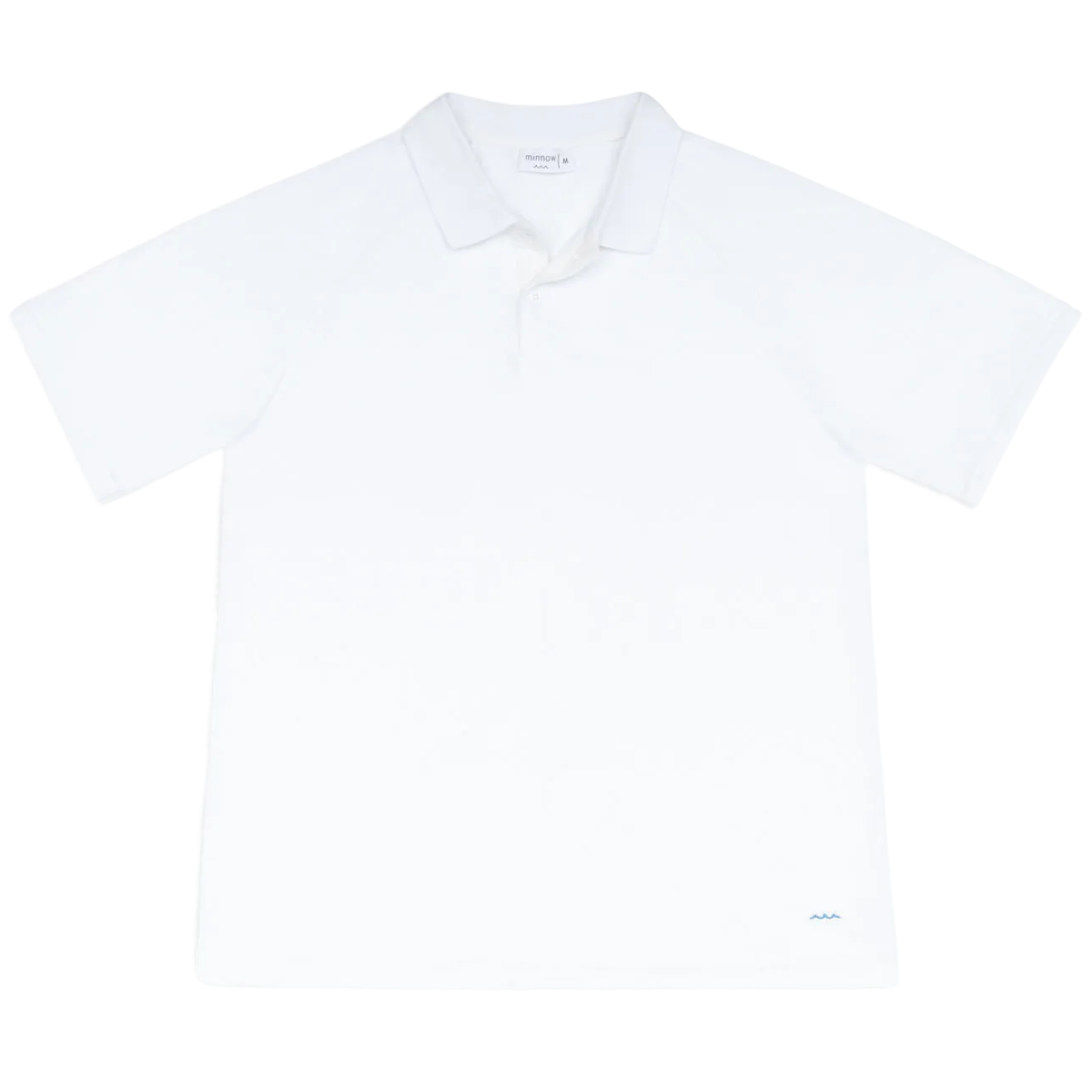 men's shell white french terry polo – minnow