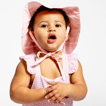 baby sorbet pink stripe sun hat