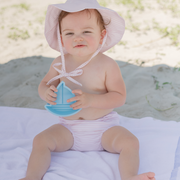 baby pink stripe diaper cover