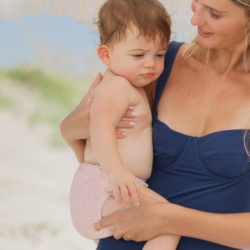 baby antique floral diaper cover