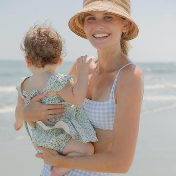 baby sea marsh floral flutter tank bloomer set