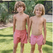 boys poppy gingham boardie