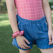 girls newport navy french terry short