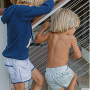 unisex navy knit hoodie