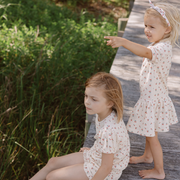 girls summer cherries french terry top and short set