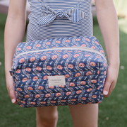 navy primrose interior travel pouch