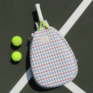 vintage stripe coated tennis bag - Main Image