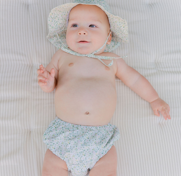 sea marsh floral diaper cover