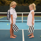 girls white french terry tennis dress