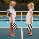 short court navy cabana stripe pickleball paddle