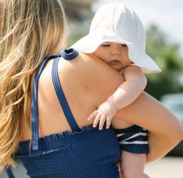 baby white sun hat