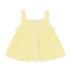 girls banana french terry button up tank