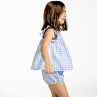 girls oasis blue gingham bloomer set