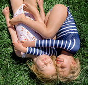 girls navy breton stripe rashguard one piece