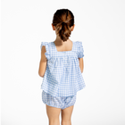 girls oasis blue gingham bloomer set