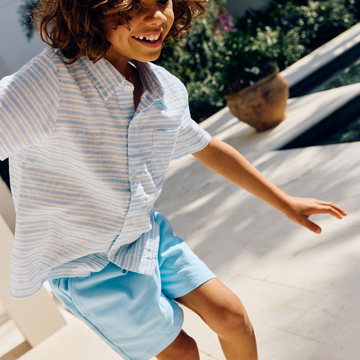 boys peri blue stripe button down shirt