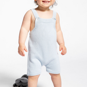 baby blue knit short overall