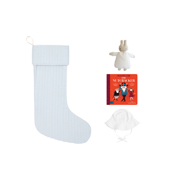 holiday powder blue stripe stocking bundle