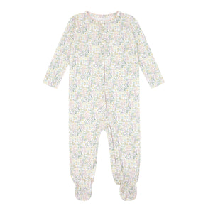 baby wildflower bouquet pima footie