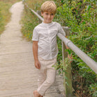 boys tan ultra-soft twill pant