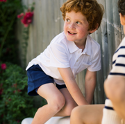 boys navy ultra-soft twill short