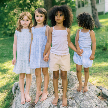 girls pink and antique floral tank 2-pack
