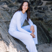 women's powder blue stripe pima pajamas set