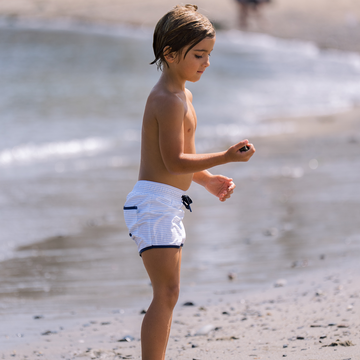 boys powder blue stripe boardie