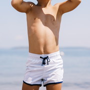 boys powder blue stripe boardie