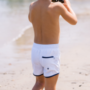 boys powder blue stripe boardie