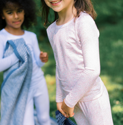 girls antique floral pima pajamas set