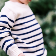 unisex breton stripe knit sweater