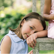 girls powder blue stripe french terry tennis dress