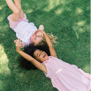 girls pink ruffle french terry short