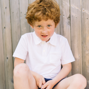 boys white cotton polo