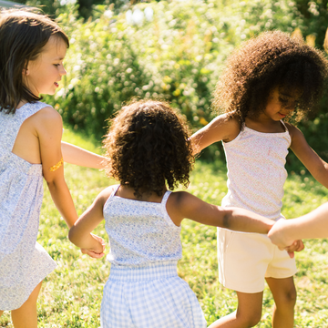 girls white and slate floral tank 2-pack