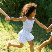 girls white and slate floral tank 2-pack