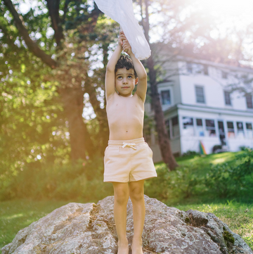 boys tan ultra-soft twill short