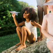 girls sea marsh floral crossover one piece