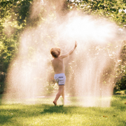 boys oasis blue gingham boardie