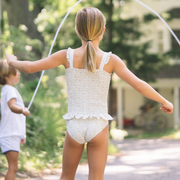 girls sea marsh floral smocked one piece