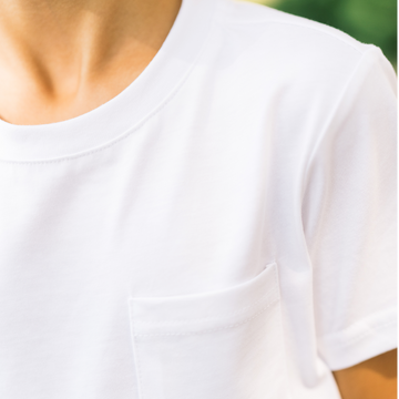unisex white pocket tee