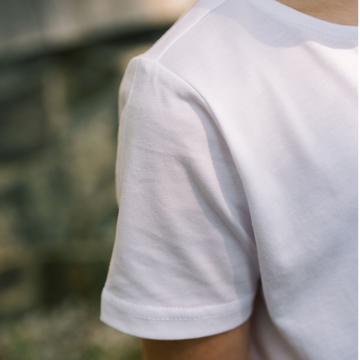 unisex white short sleeve henley