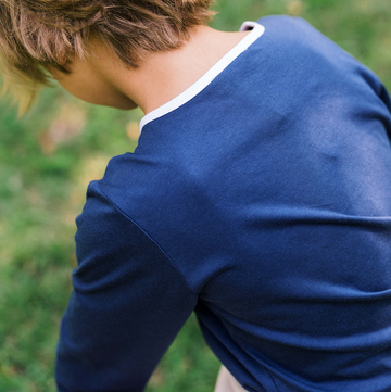 unisex navy long sleeve henley