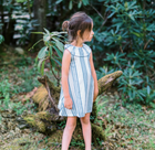 girls freshwater stripe ruffle collar dress