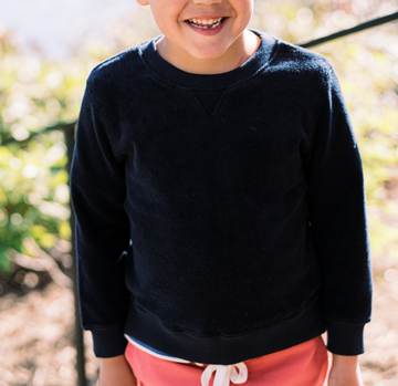 unisex navy french terry sweatshirt