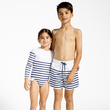 boys breton stripe boardie