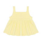 girls banana french terry button up tank